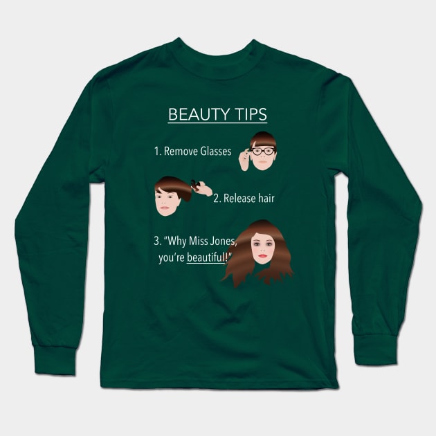 Hollywood Beauty Tips Long Sleeve T-Shirt by solublepeter